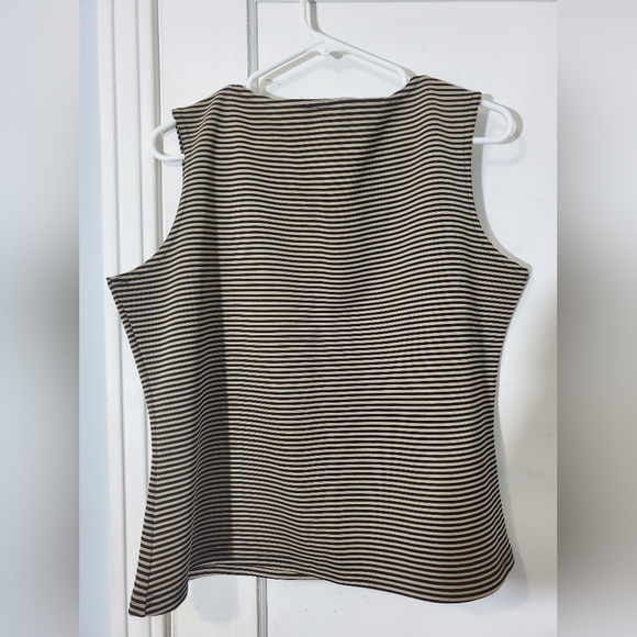Vintage Creative Design Works Striped Blouse Womens Size XL Sleeveless - Picture 4 of 4